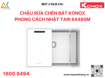 Chậu rửa chén bát 1 hố phong cách Nhật bề mặt mịn Tari 6448SM